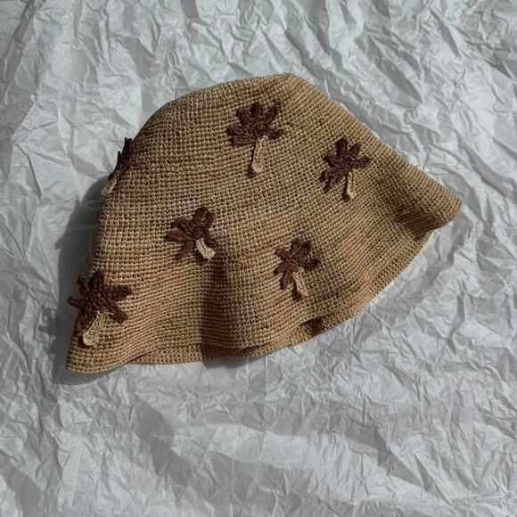 Alanui floral motif bucket hat hand crocheted main image 4